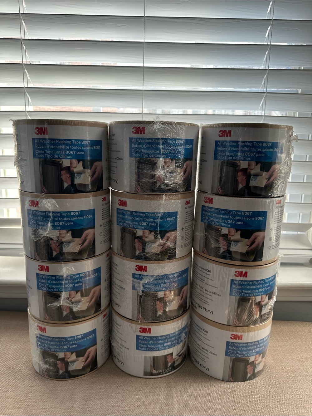 Lot of 12 3M All Weather Flashing Tape 8067 (4" x 75 ft) -NEW/SEALED